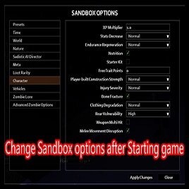 мод Change Sandbox Options от 13.09. 2022